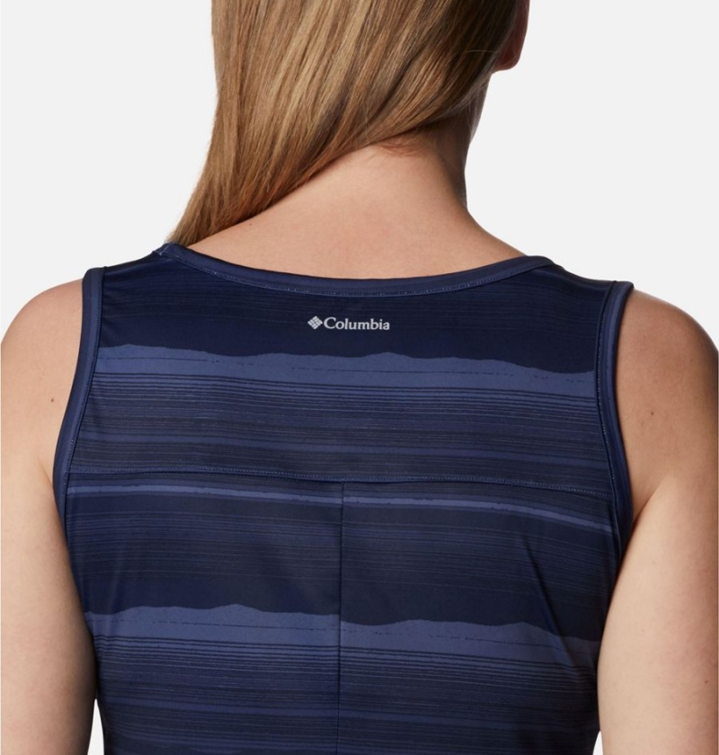 Columbia Chill River Printed Women's Dress Navy | UPRLHE-691