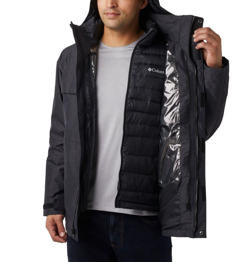 Columbia Cloverdale Interchange Men's 3 In 1 Jackets Black | PKYTGQ-172