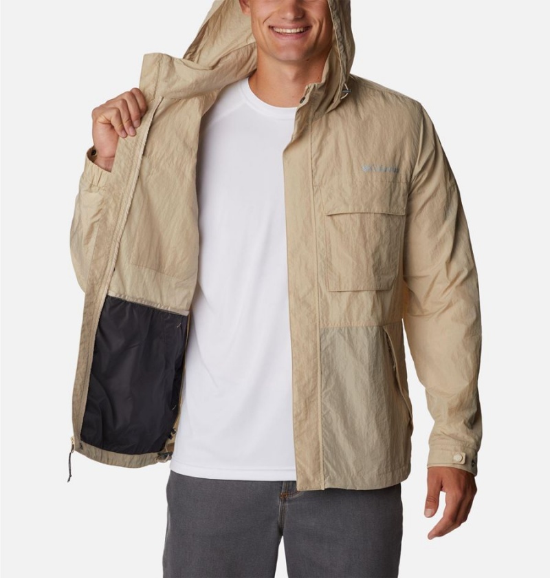 Columbia Coho River Jacket Men's Windbreaker Khaki | RWGZYE-873