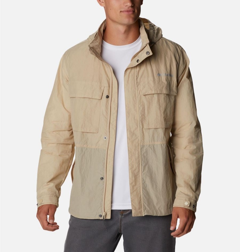 Columbia Coho River Jacket Men's Windbreaker Khaki | RWGZYE-873