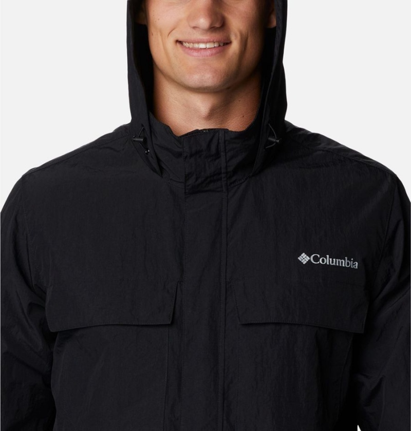Columbia Coho River Jacket Men's Windbreaker Black | RPFDIT-789