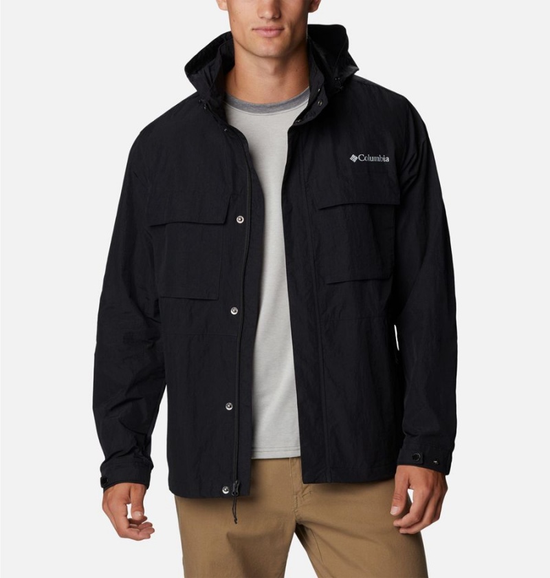Columbia Coho River Jacket Men's Windbreaker Black | RPFDIT-789