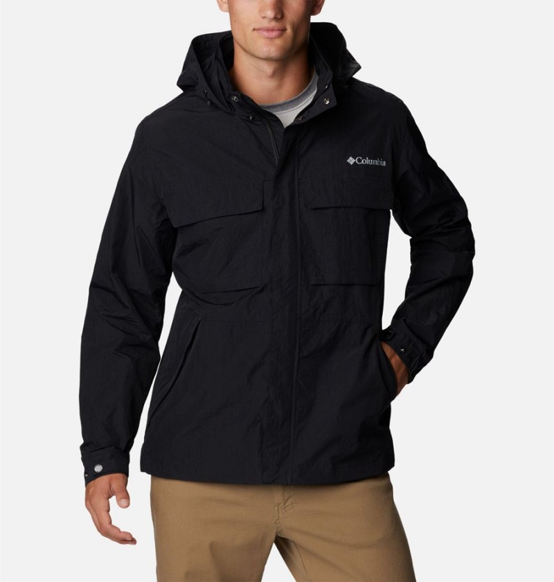 Columbia Coho River Jacket Men\'s Windbreaker Black | RPFDIT-789