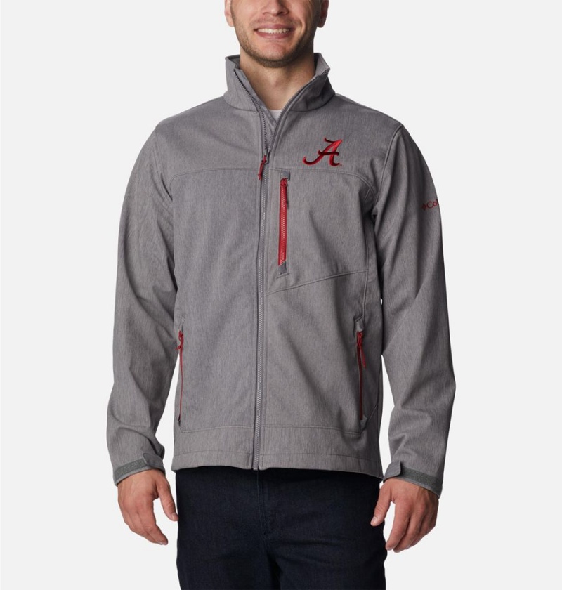 Columbia Collegiate Ascender II - Alabama Men\'s Softshell Jackets Grey | MWBXOS-731