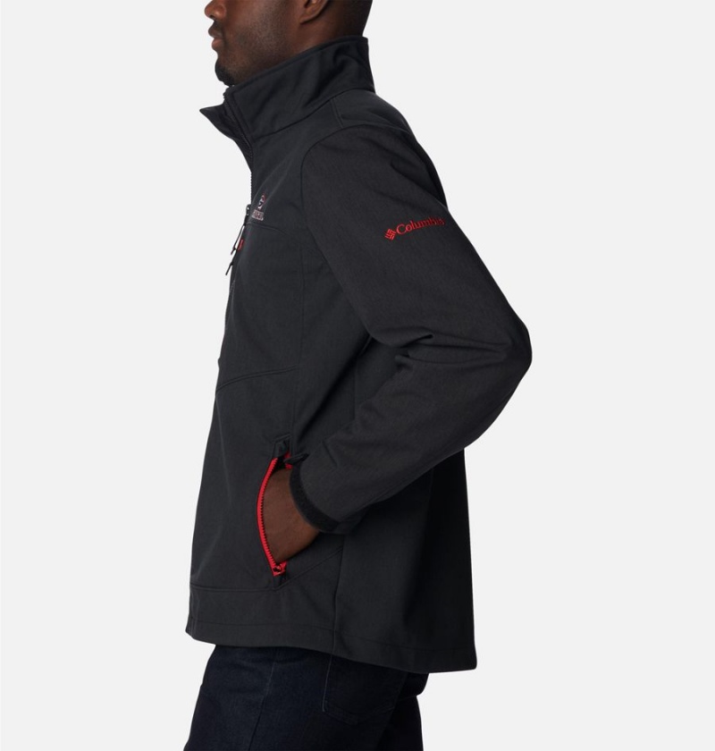 Columbia Collegiate Ascender II - Georgia Men's Softshell Jackets Black | EPXTGF-513