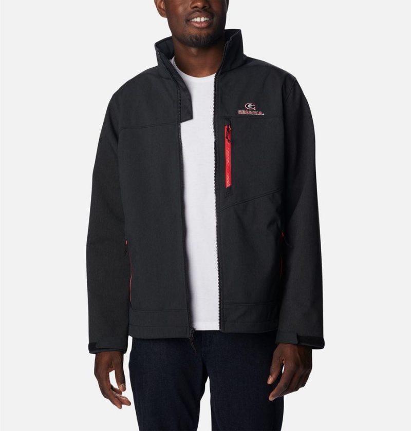 Columbia Collegiate Ascender II - Georgia Men's Softshell Jackets Black | EPXTGF-513