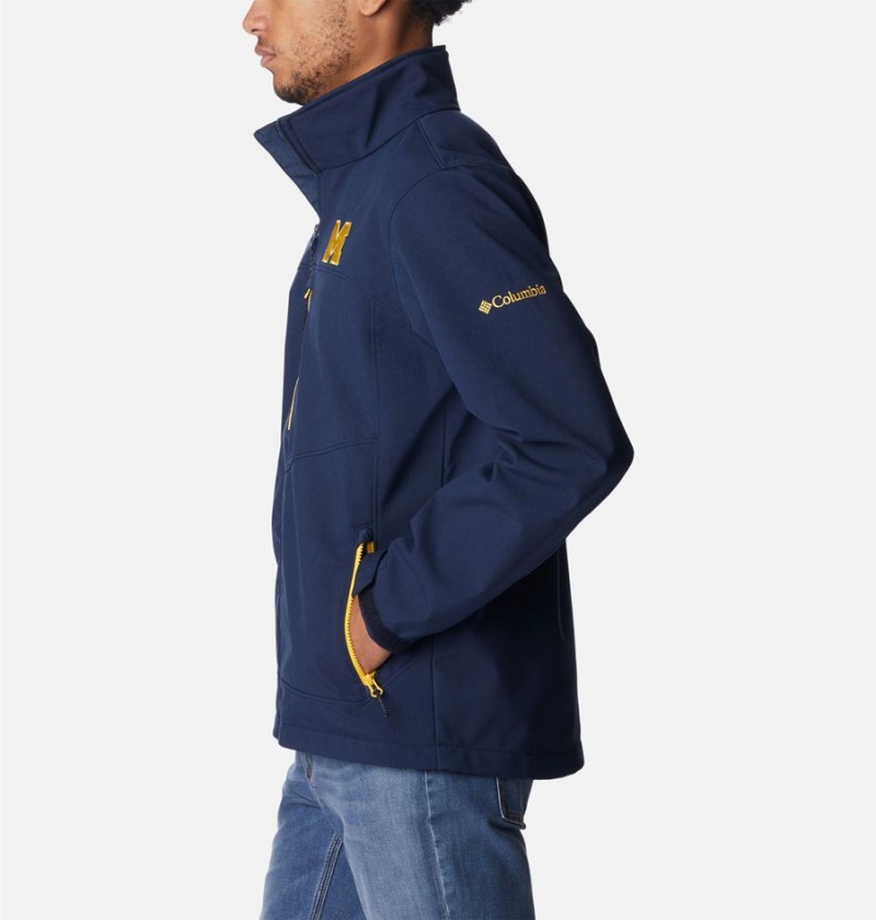 Columbia Collegiate Ascender II - Michigan Men's Softshell Jackets Navy | FZHDBO-794