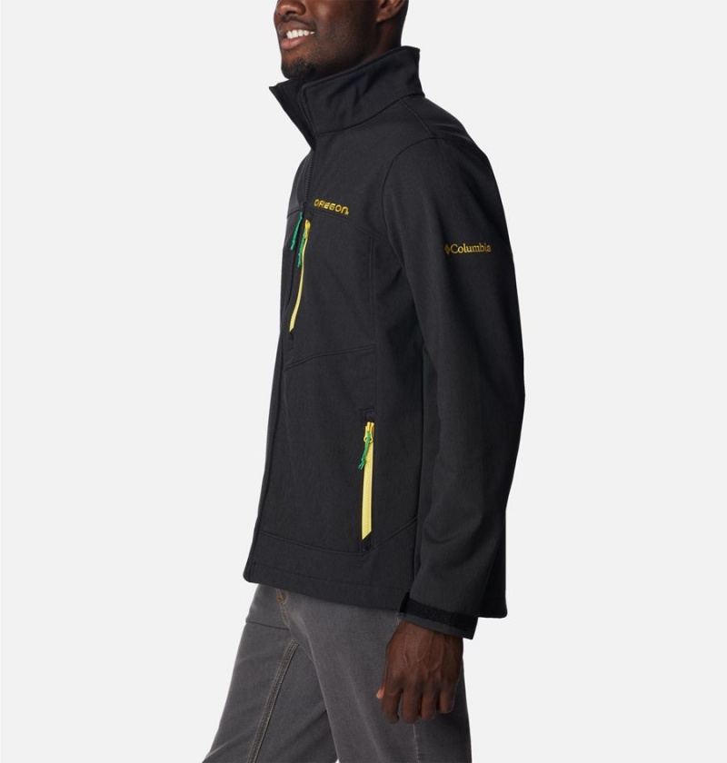 Columbia Collegiate Ascender II - Oregon Men's Softshell Jackets Black | FJPWHB-364