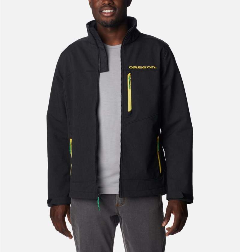 Columbia Collegiate Ascender II - Oregon Men's Softshell Jackets Black | FJPWHB-364