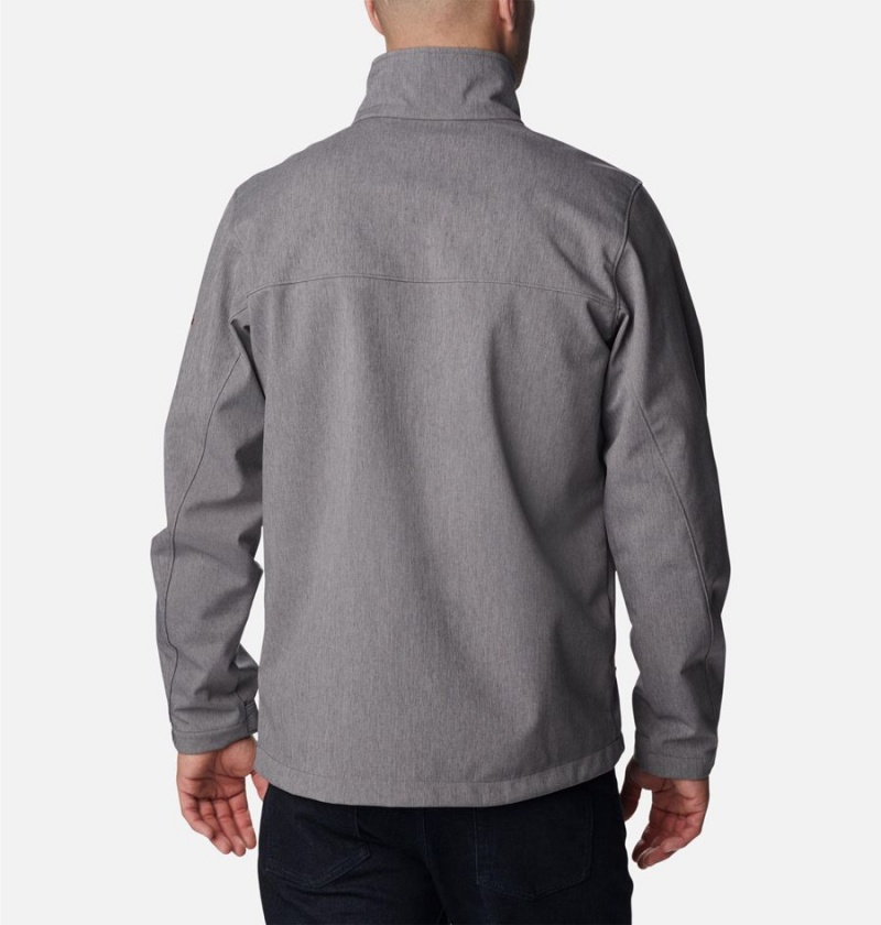 Columbia Collegiate Ascender II - Texas Men's Softshell Jackets Grey | ZJOMSU-506