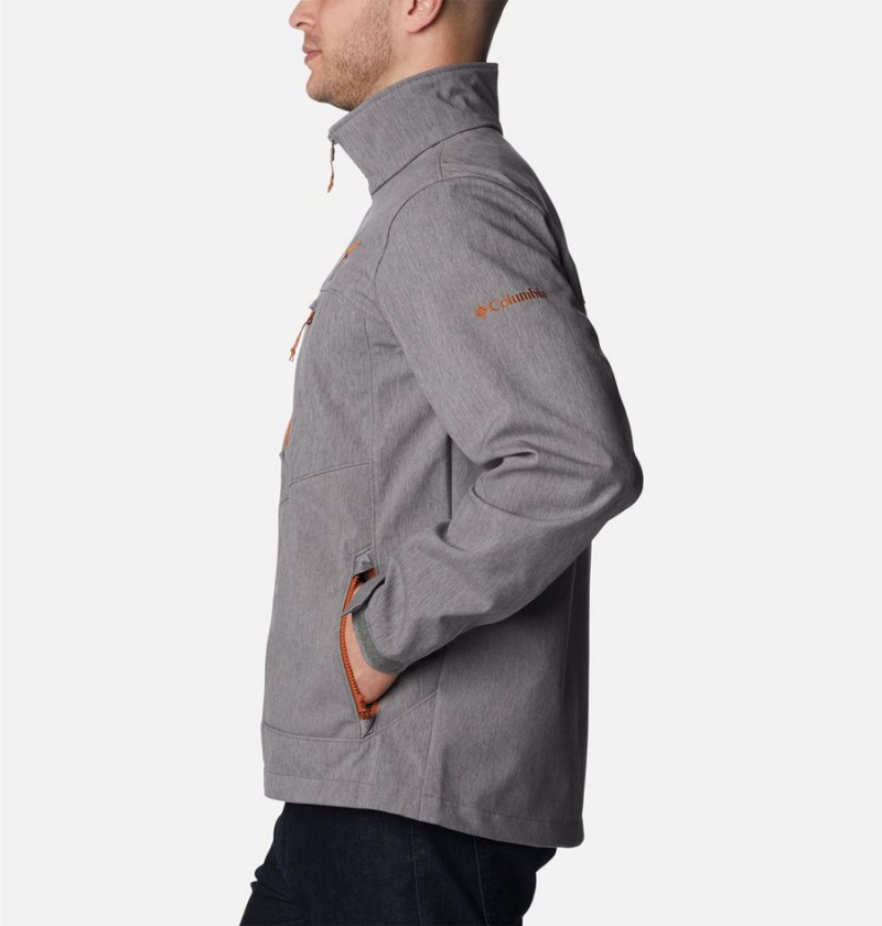 Columbia Collegiate Ascender II - Texas Men's Softshell Jackets Grey | ZJOMSU-506