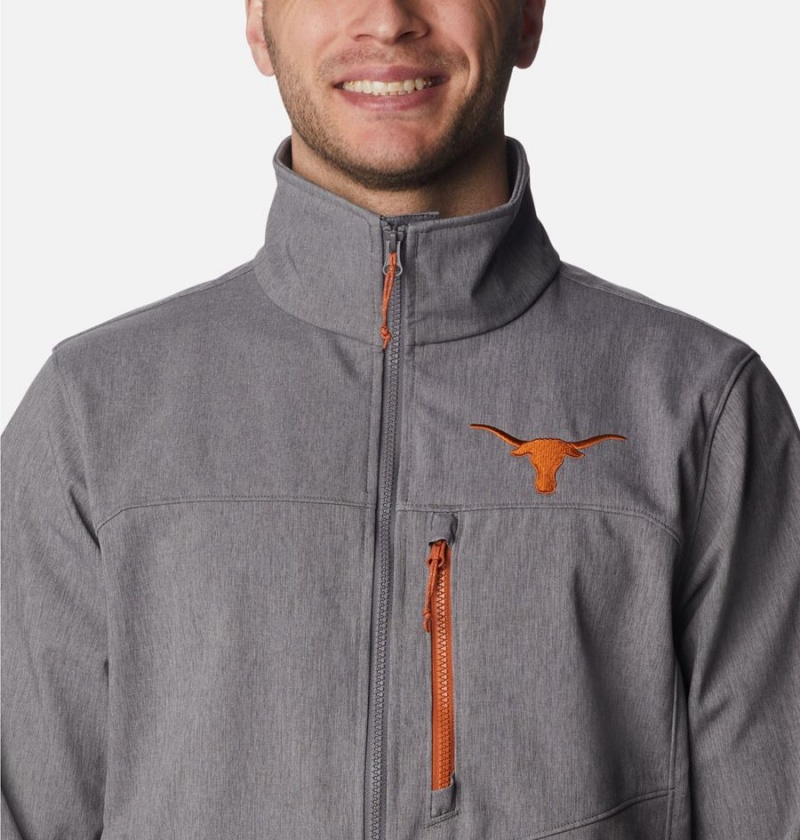 Columbia Collegiate Ascender II - Texas Men's Softshell Jackets Grey | ZJOMSU-506