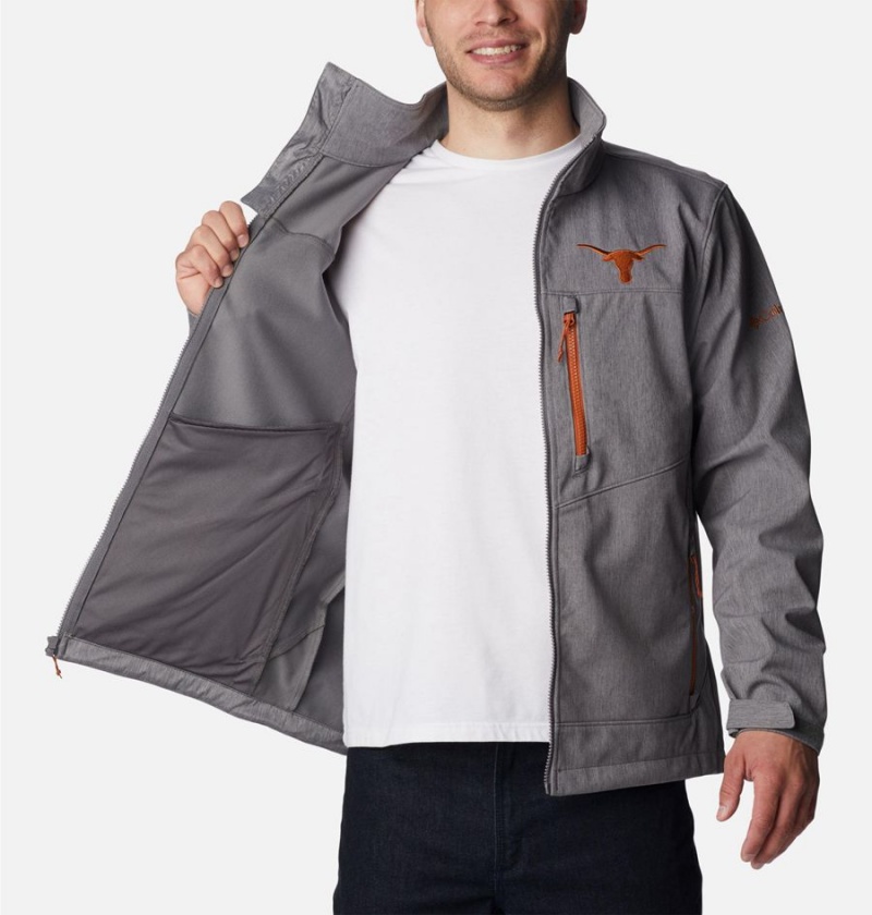 Columbia Collegiate Ascender II - Texas Men's Softshell Jackets Grey | ZJOMSU-506