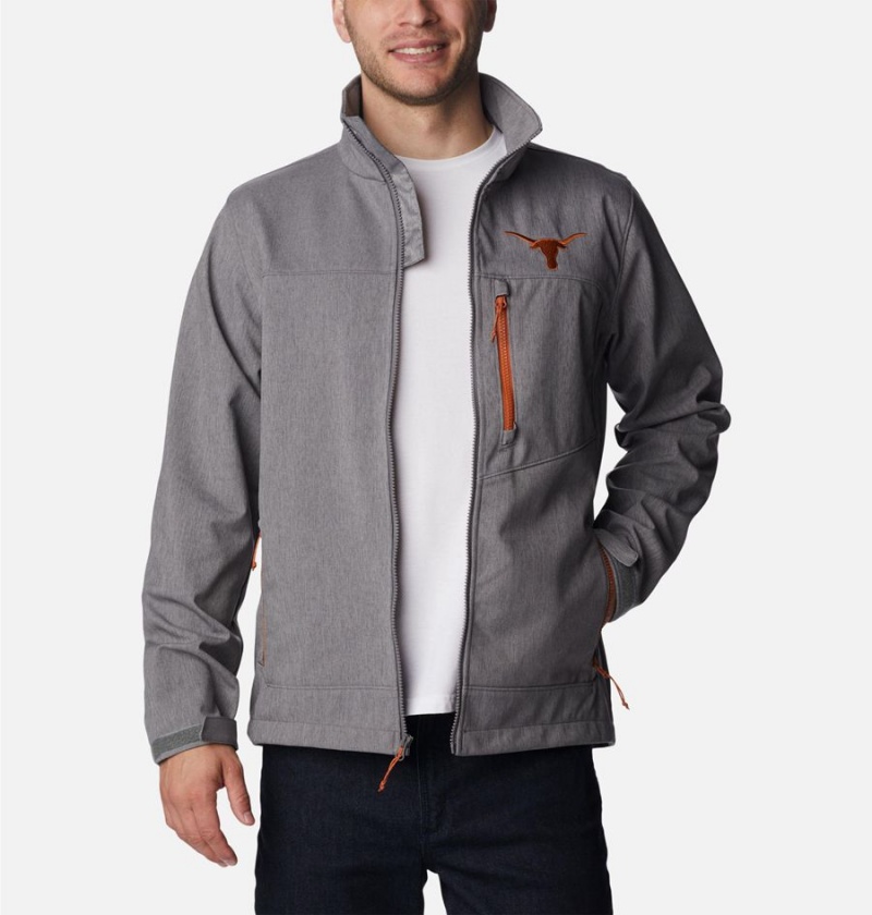 Columbia Collegiate Ascender II - Texas Men's Softshell Jackets Grey | ZJOMSU-506