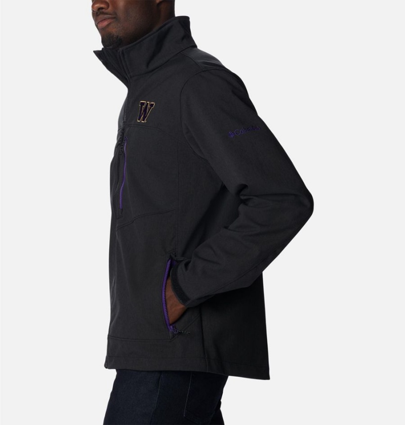 Columbia Collegiate Ascender II - Washington Men's Softshell Jackets Black | IQJEBO-154