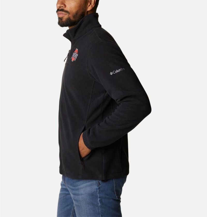 Columbia Collegiate Flanker III Fleece Jacket - Ohio Men's Pullover Black | QIBVCS-831