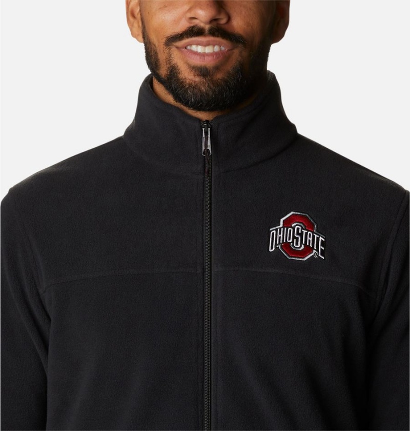 Columbia Collegiate Flanker III Fleece Jacket - Ohio Men's Pullover Black | QIBVCS-831