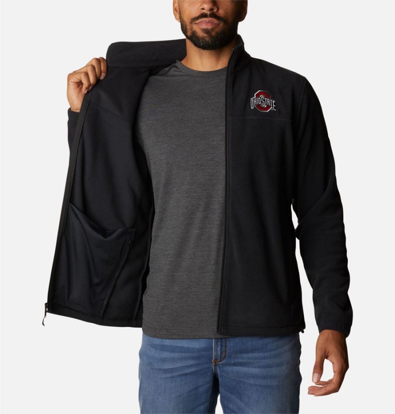 Columbia Collegiate Flanker III Fleece Jacket - Ohio Men's Pullover Black | QIBVCS-831