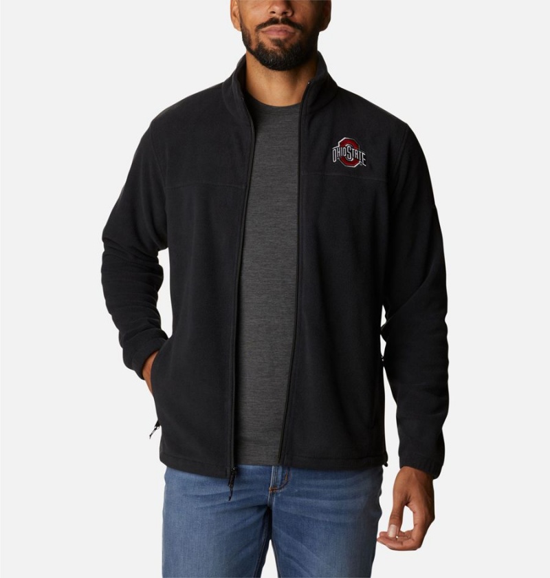 Columbia Collegiate Flanker III Fleece Jacket - Ohio Men's Pullover Black | QIBVCS-831