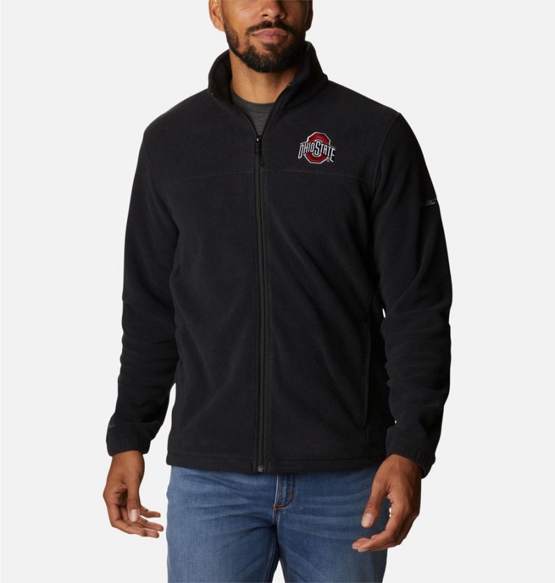 Columbia Collegiate Flanker III Fleece Jacket - Ohio Men\'s Pullover Black | QIBVCS-831