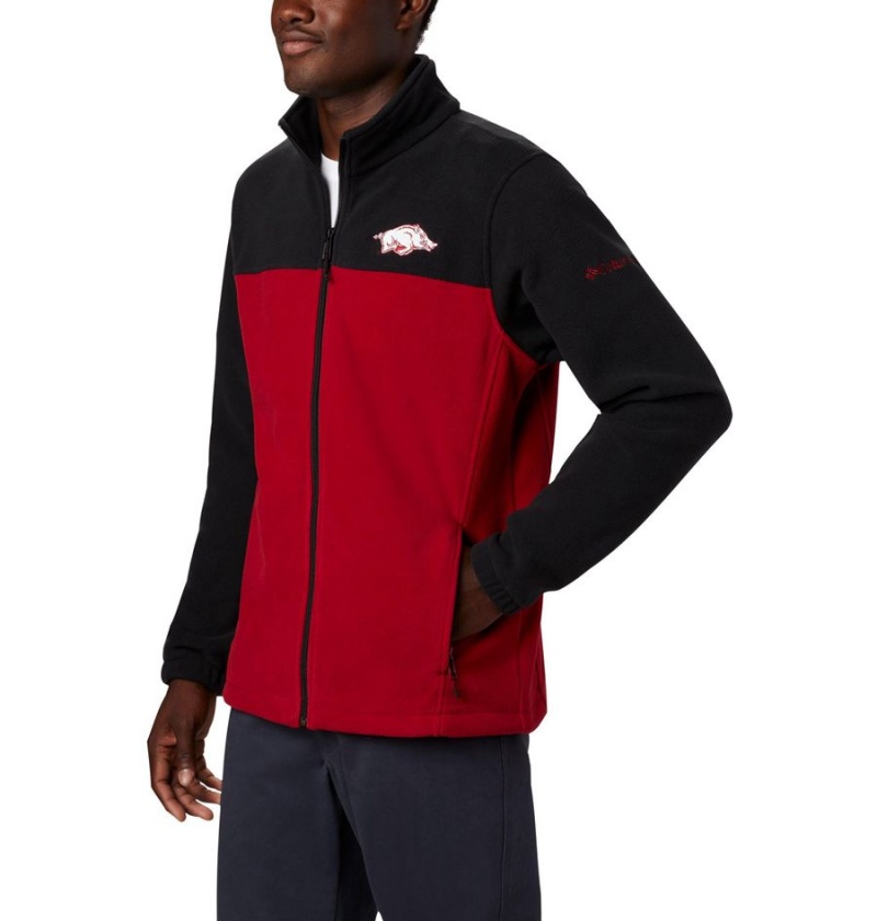 Columbia Collegiate Flanker III - Arkansas Men's Fleece Jacket Red | NIMUDO-648