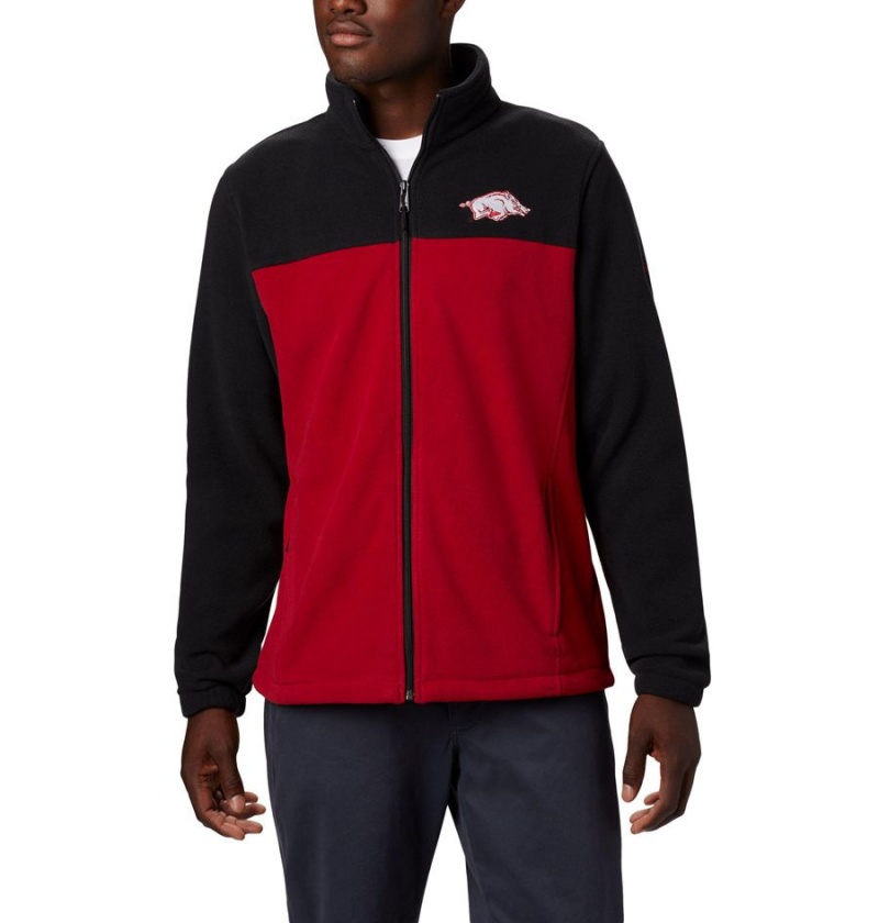 Columbia Collegiate Flanker III - Arkansas Men\'s Fleece Jacket Red | NIMUDO-648