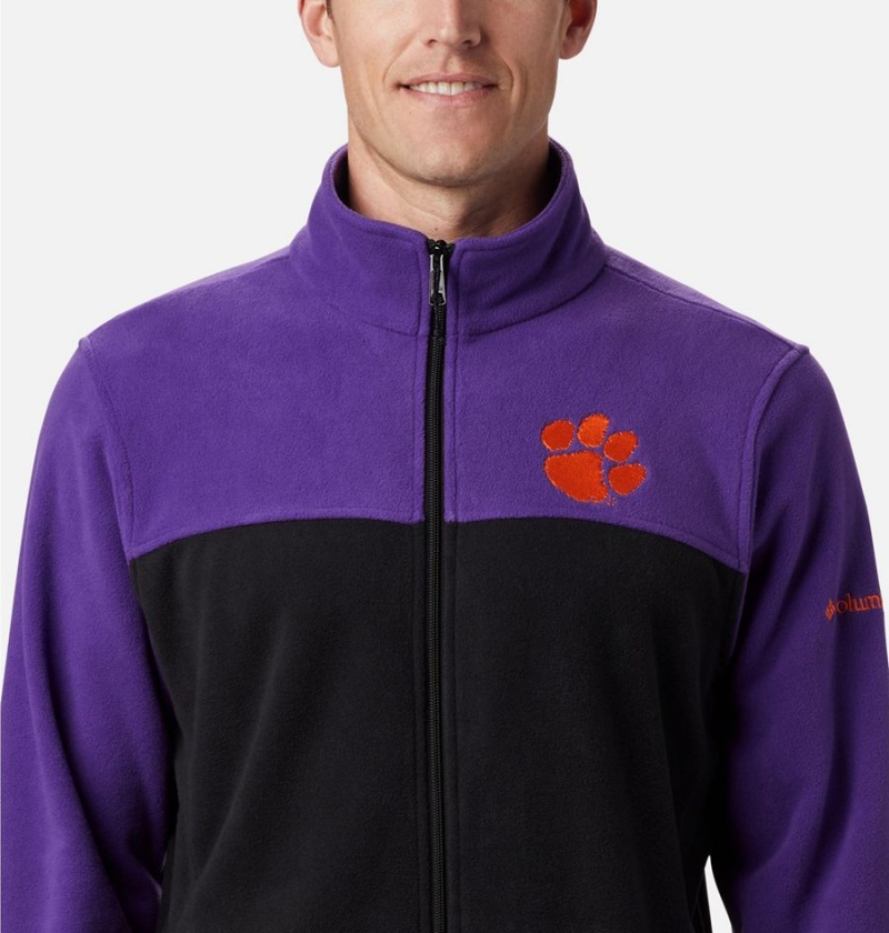 Columbia Collegiate Flanker III - Clemson Men's Fleece Jacket Black | FGLSBJ-143
