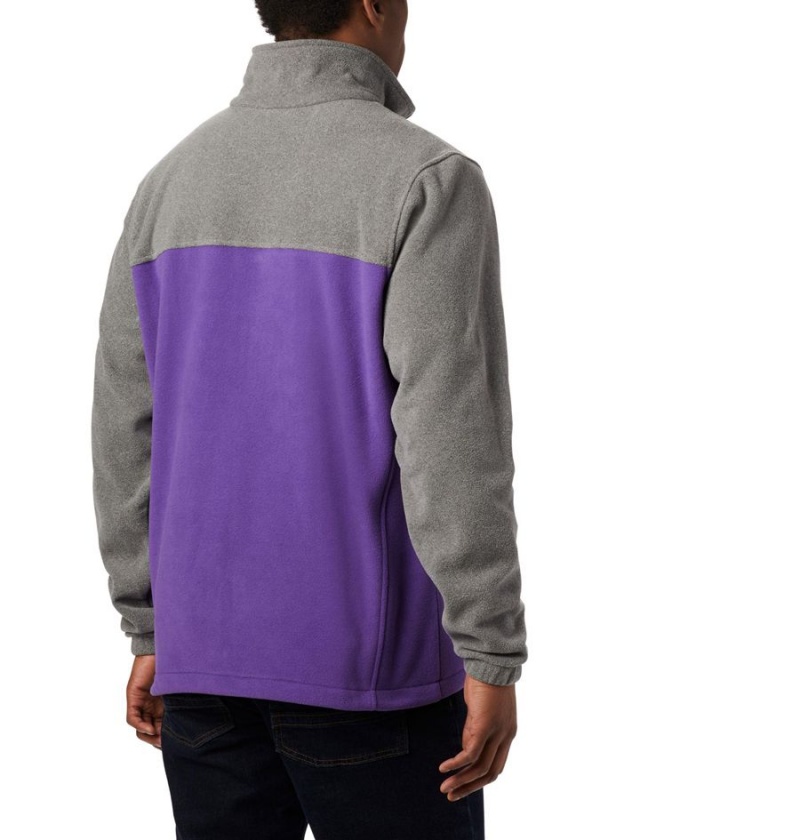 Columbia Collegiate Flanker III - LSU Men's Fleece Jacket Purple | NYSCLM-865