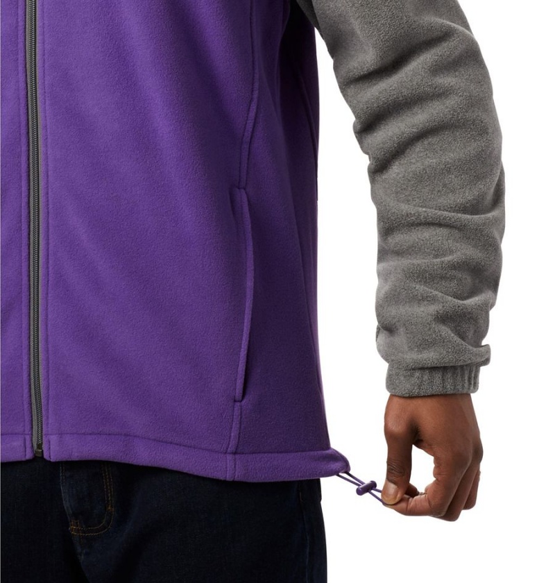 Columbia Collegiate Flanker III - LSU Men's Fleece Jacket Purple | NYSCLM-865