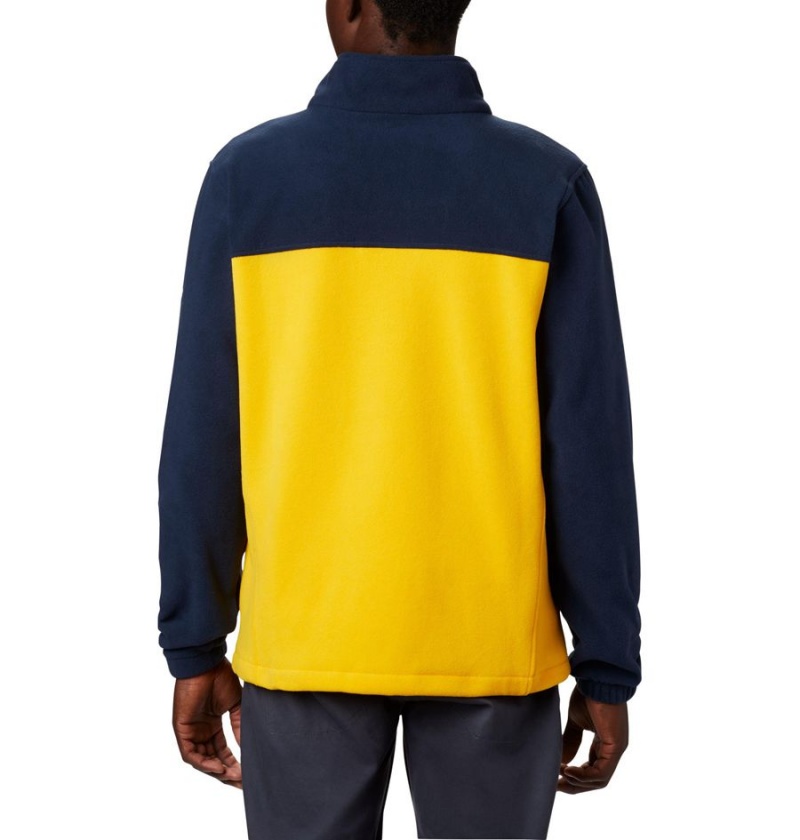 Columbia Collegiate Flanker III - Michigan Men's Fleece Jacket Yellow | NPXRML-461