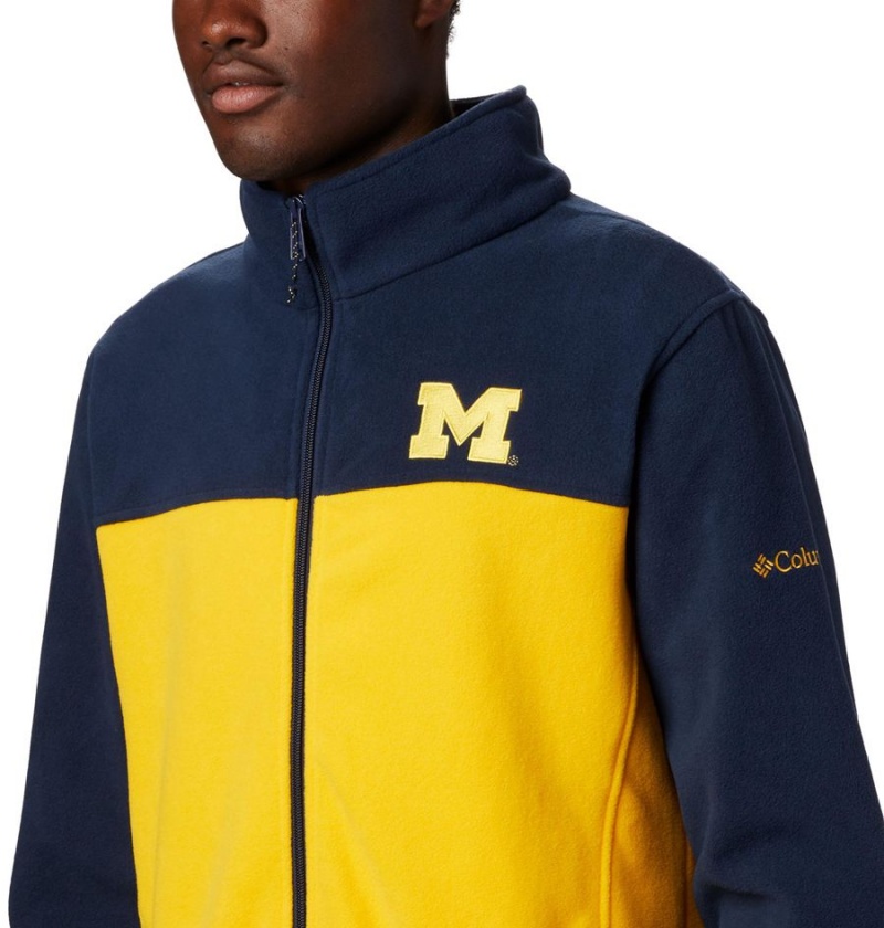 Columbia Collegiate Flanker III - Michigan Men's Fleece Jacket Yellow | NPXRML-461
