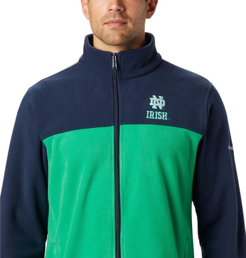 Columbia Collegiate Flanker III - Notre Dame Men's Fleece Jacket Green | JKOMQL-745
