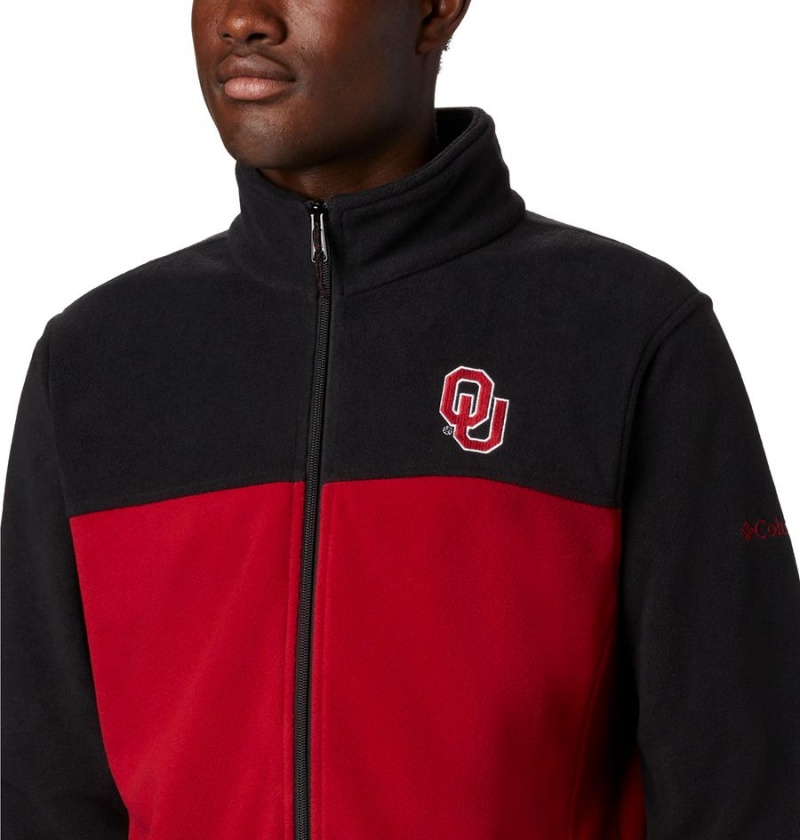 Columbia Collegiate Flanker III - Oklahoma Men's Fleece Jacket Red | QNHXWM-460