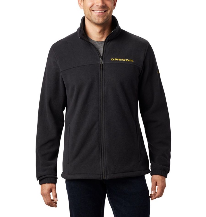 Columbia Collegiate Flanker III - Oregon Men\'s Fleece Jacket Black | OBRTES-968