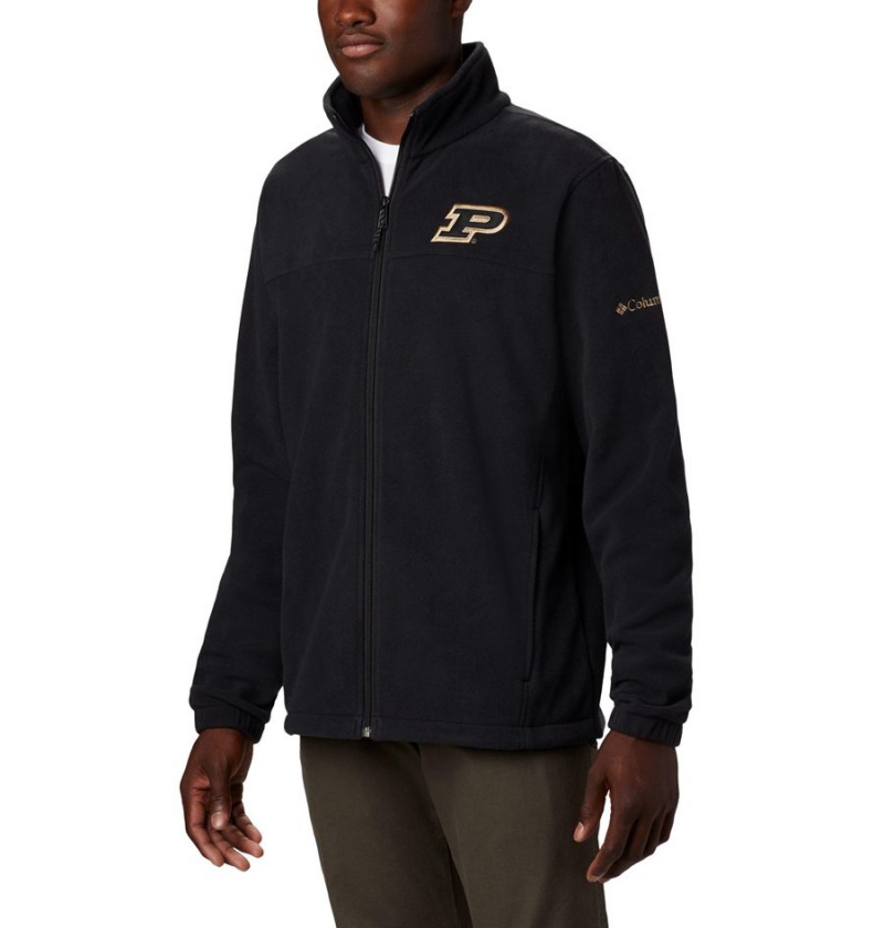 Columbia Collegiate Flanker III - Purdue Men\'s Fleece Jacket Black | ZUEXCS-816