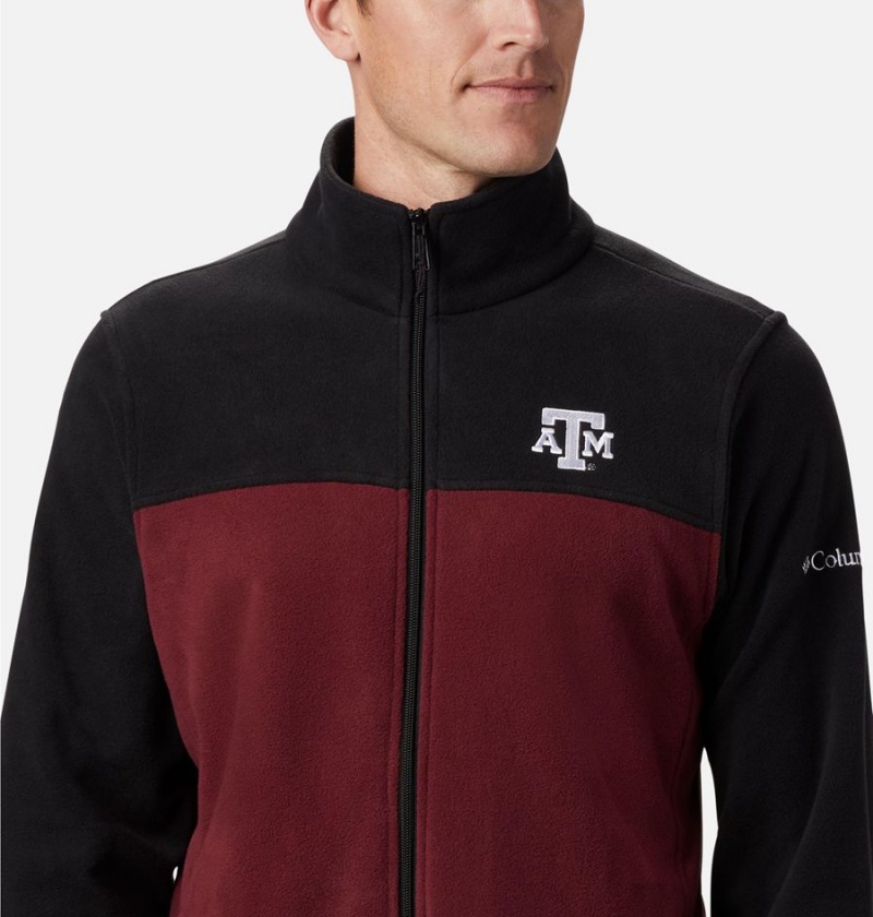 Columbia Collegiate Flanker III - Texas A&M Men's Fleece Jacket Burgundy | IVHPLF-031