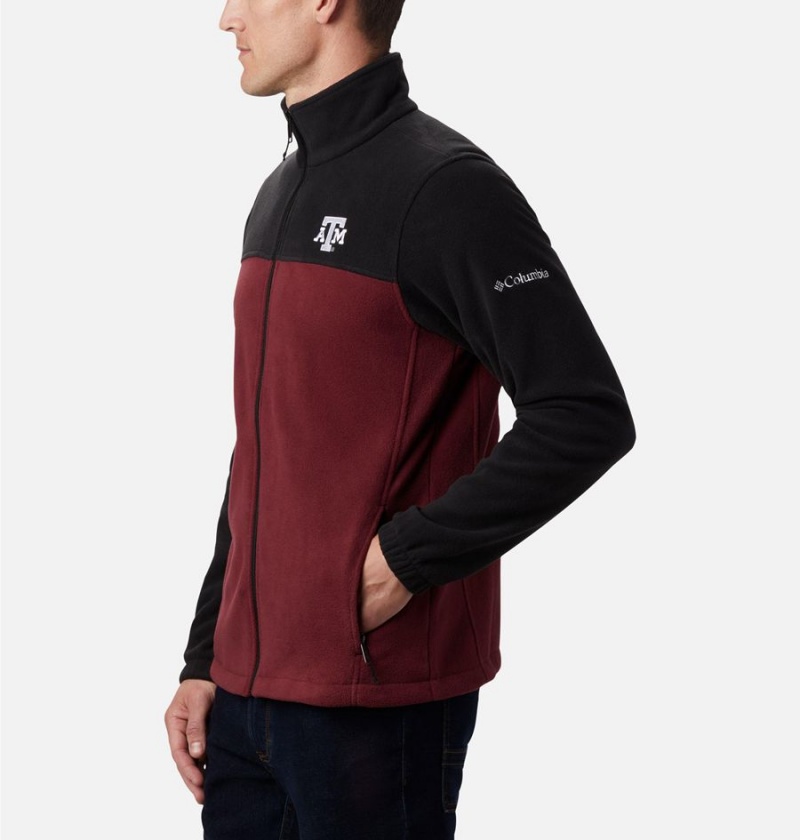 Columbia Collegiate Flanker III - Texas A&M Men's Fleece Jacket Burgundy | IVHPLF-031