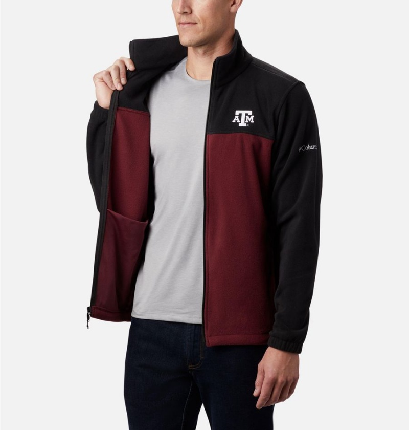 Columbia Collegiate Flanker III - Texas A&M Men's Fleece Jacket Burgundy | IVHPLF-031