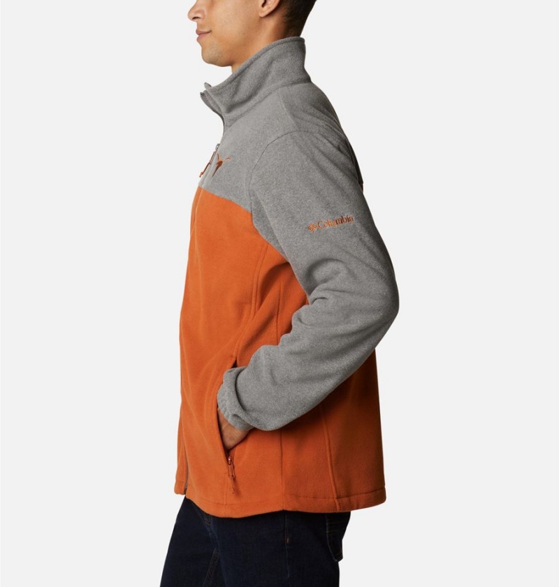 Columbia Collegiate Flanker III - Texas Men's Fleece Jacket Orange | DHSNXQ-587