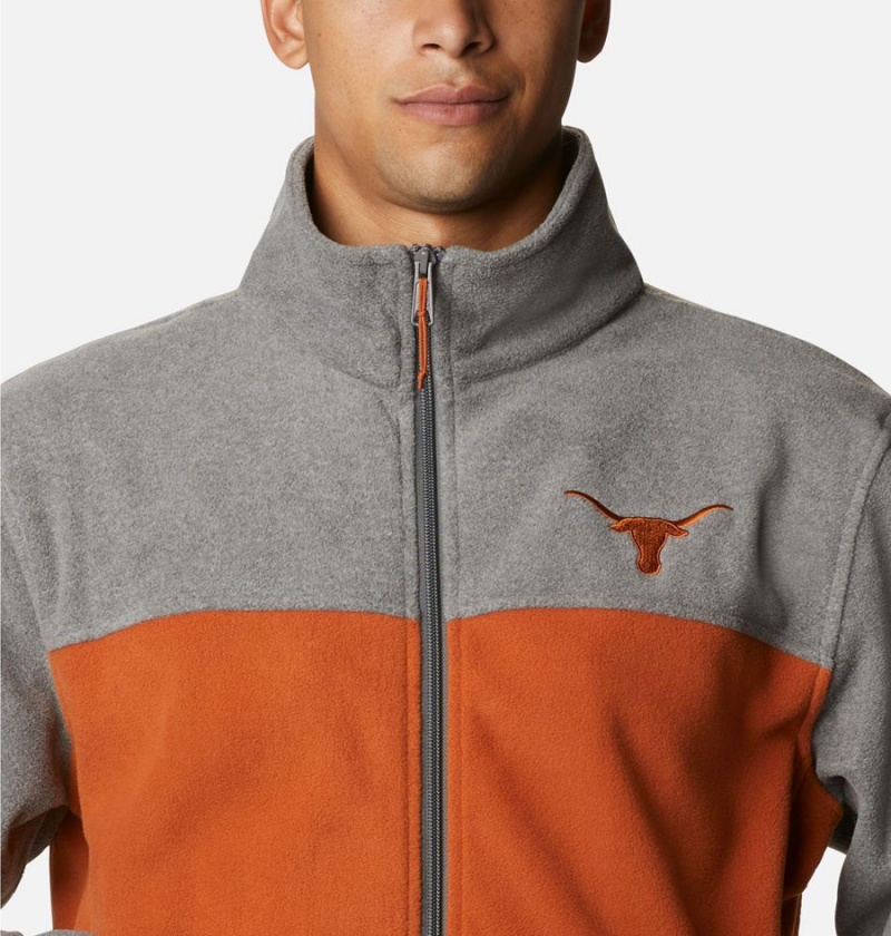 Columbia Collegiate Flanker III - Texas Men's Fleece Jacket Orange | DHSNXQ-587