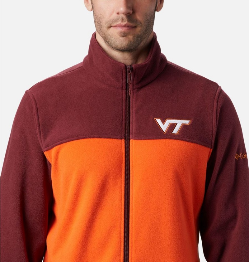 Columbia Collegiate Flanker III - Virginia Tech Men's Fleece Jacket Orange | HZEQOK-806