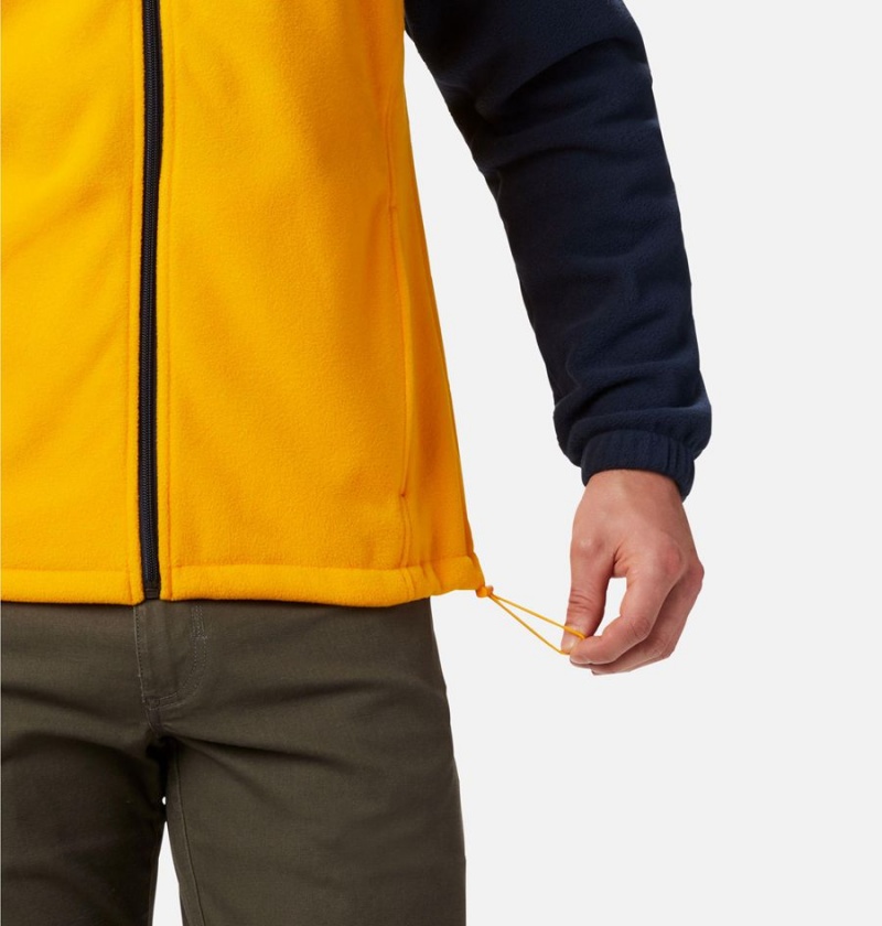 Columbia Collegiate Flanker III - West Virginia University Men's Fleece Jacket Yellow | XNSTCA-637