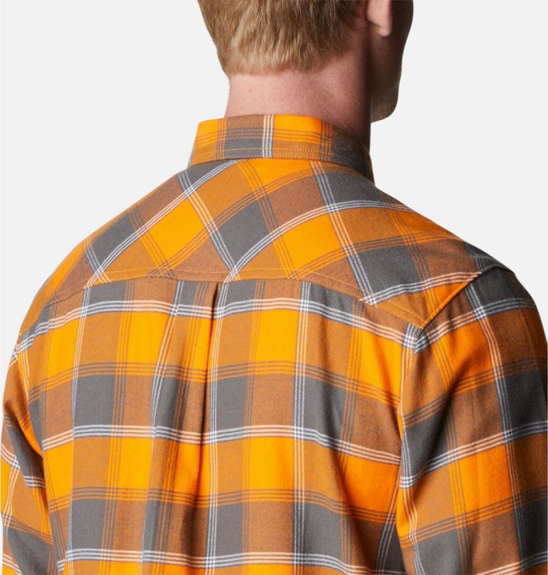 Columbia Collegiate Flare Gun Flannel Long Sleeve - Tennessee Men's Shirt Orange | KTDNUF-491