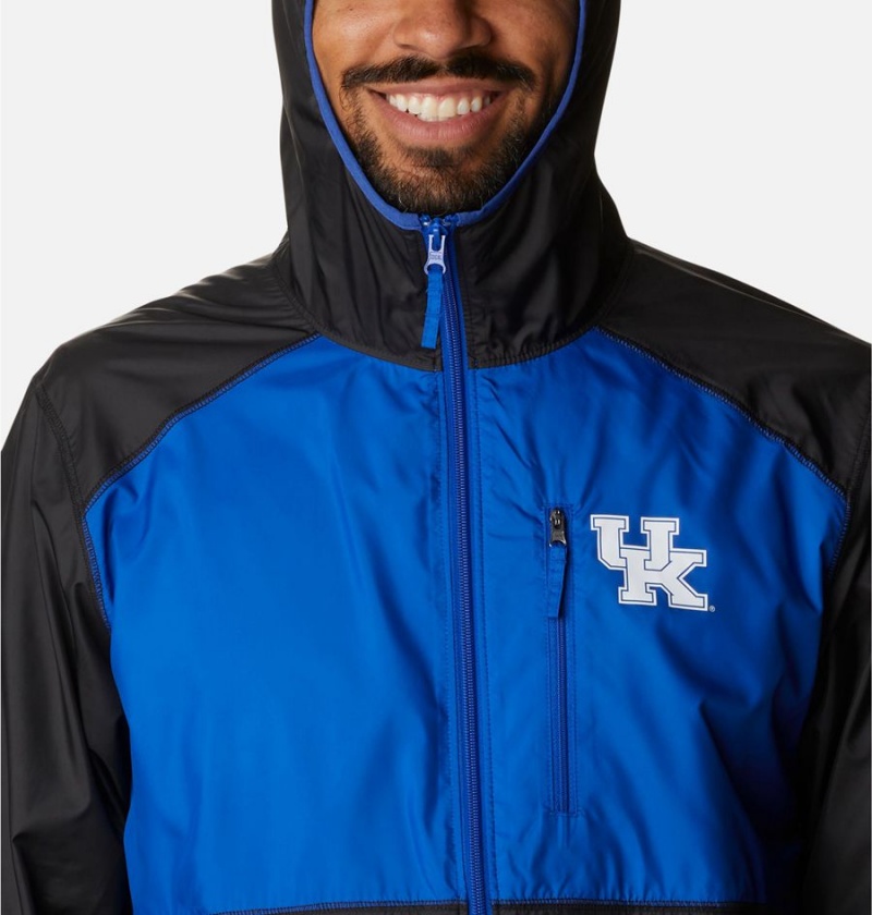 Columbia Collegiate Flash Forward Jacket - Kentucky Men's Windbreaker Black | BKPTFX-936