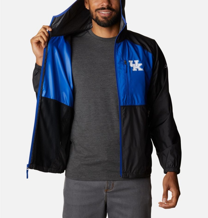 Columbia Collegiate Flash Forward Jacket - Kentucky Men's Windbreaker Black | BKPTFX-936