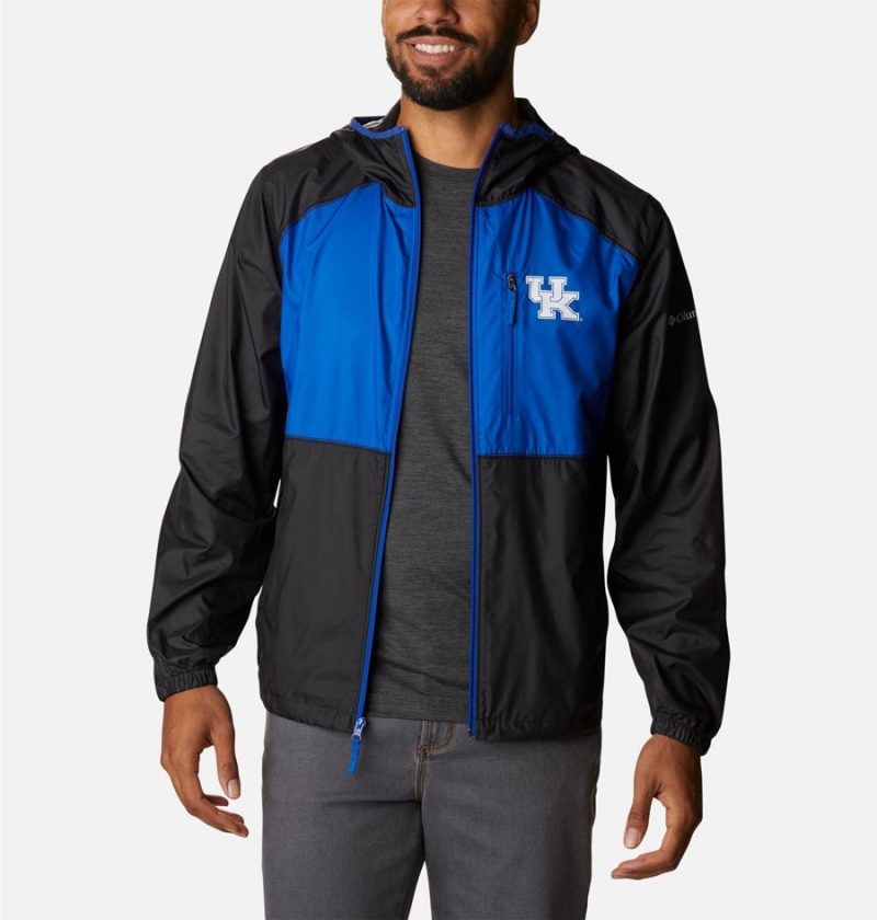 Columbia Collegiate Flash Forward Jacket - Kentucky Men's Windbreaker Black | BKPTFX-936