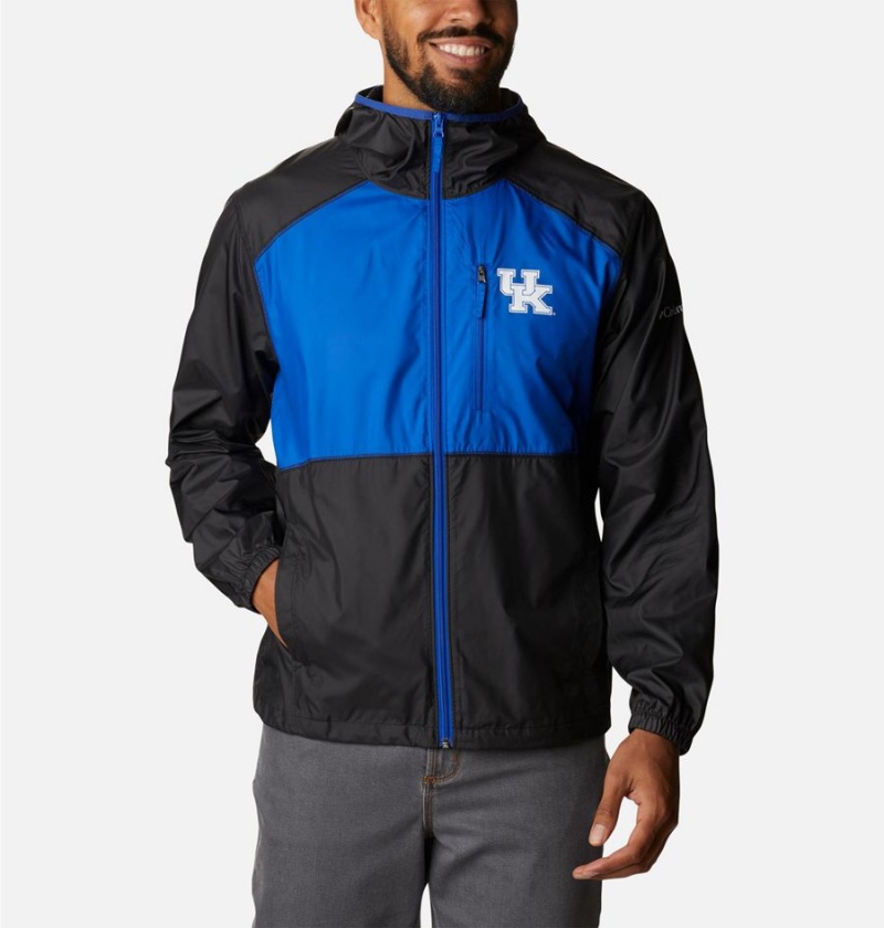 Columbia Collegiate Flash Forward Jacket - Kentucky Men\'s Windbreaker Black | BKPTFX-936