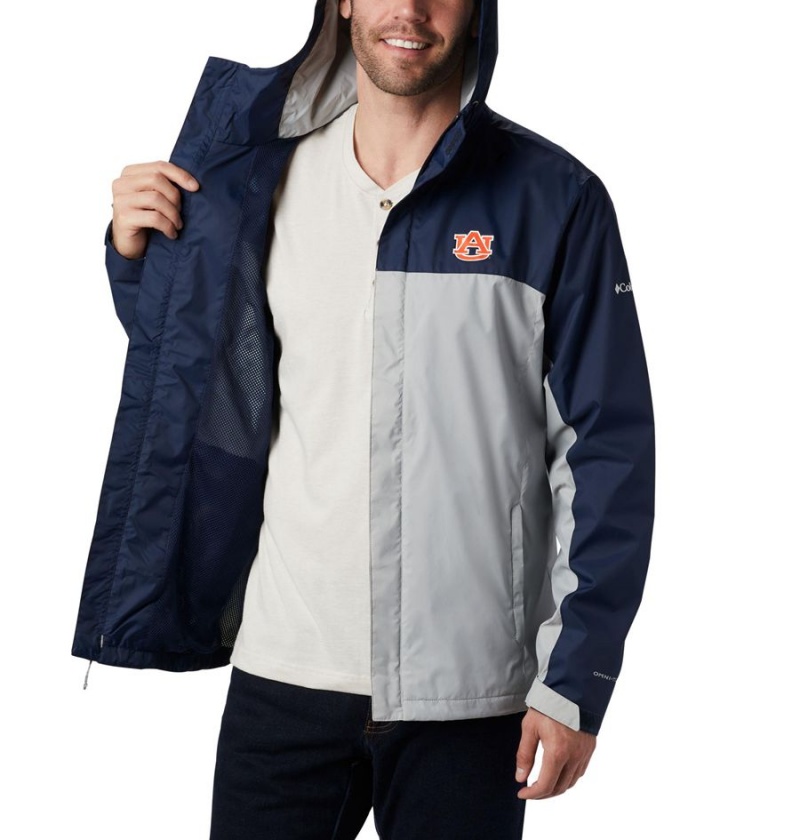 Columbia Collegiate Glennaker Storm - Auburn Men's Rain Jacket Grey | QFSNEK-348