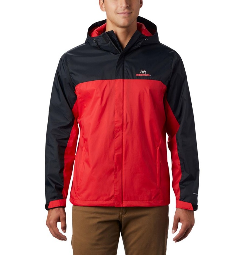 Columbia Collegiate Glennaker Storm - Georgia Men\'s Rain Jacket Red | PDUAIS-249