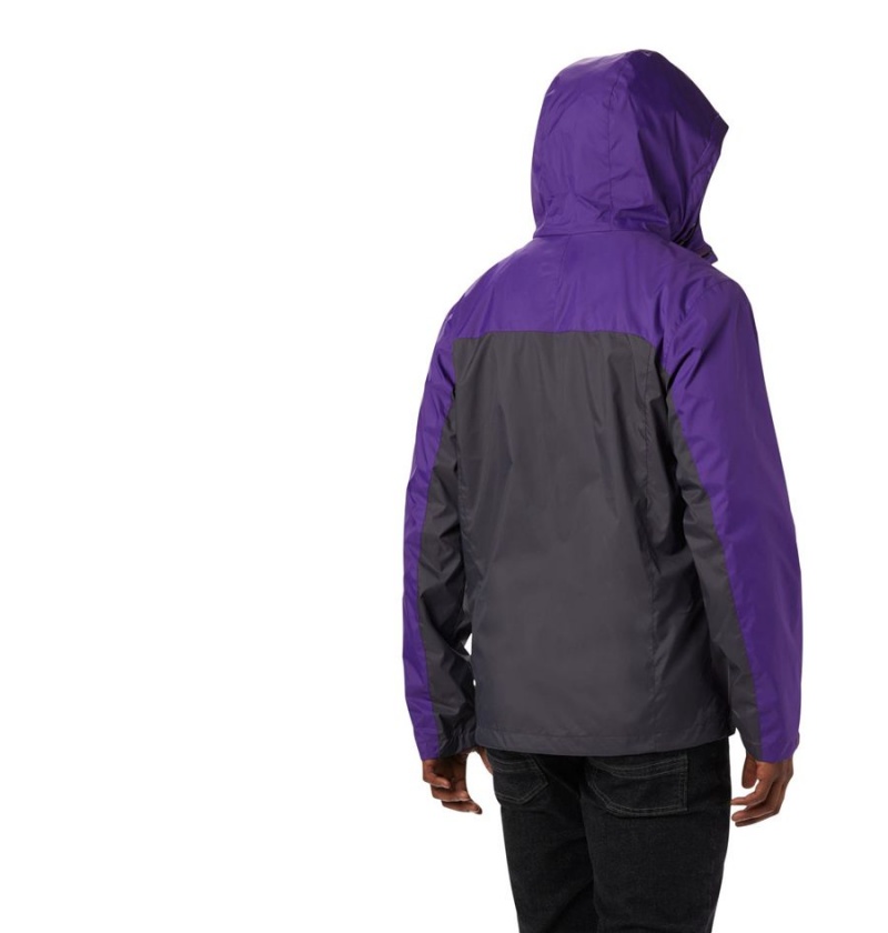 Columbia Collegiate Glennaker Storm - LSU Men's Rain Jacket Black | PEZNQM-792